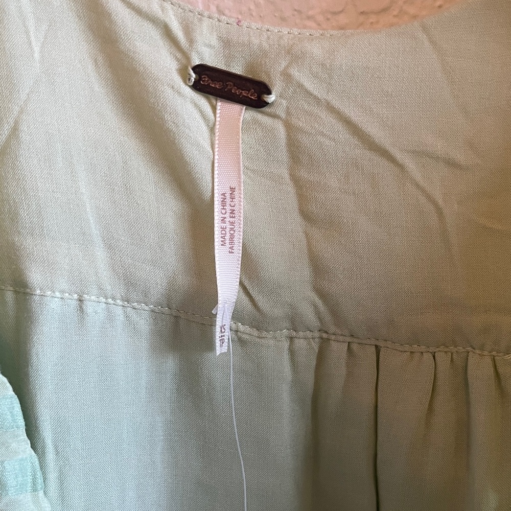 Free People Asymmetrical Light Green Dress - Picture 4 of 11